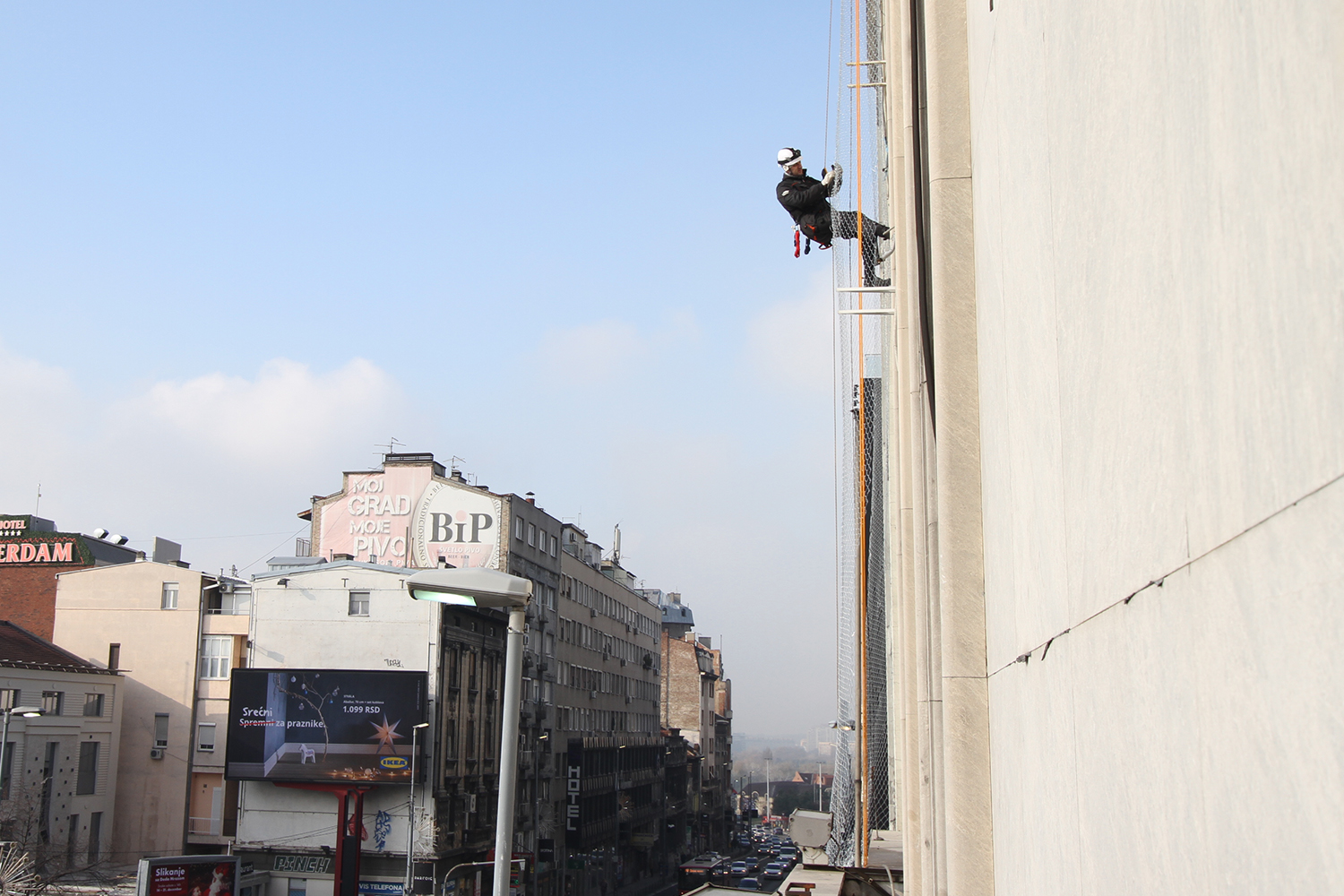 Postavljanje zaštitne ograde na fasadi 2 - Jadran doo Beograd